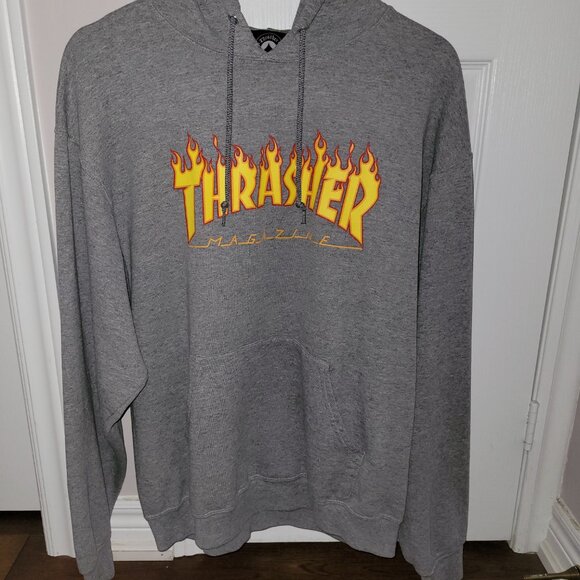 Grey Thrasher Magazine Pullover Hoodie - Picture 2 of 4